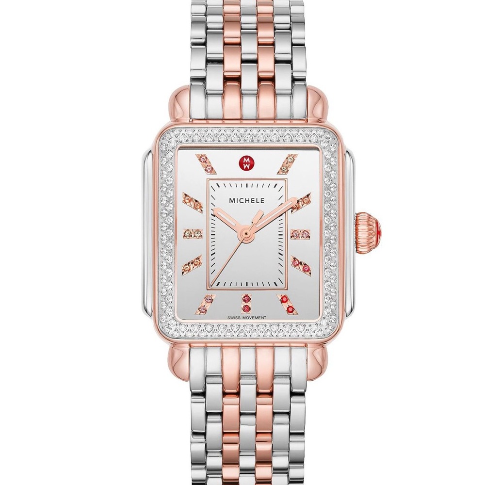 18mm Deco Carousel 2-Tone 18k Pink Gold Diamond Watch